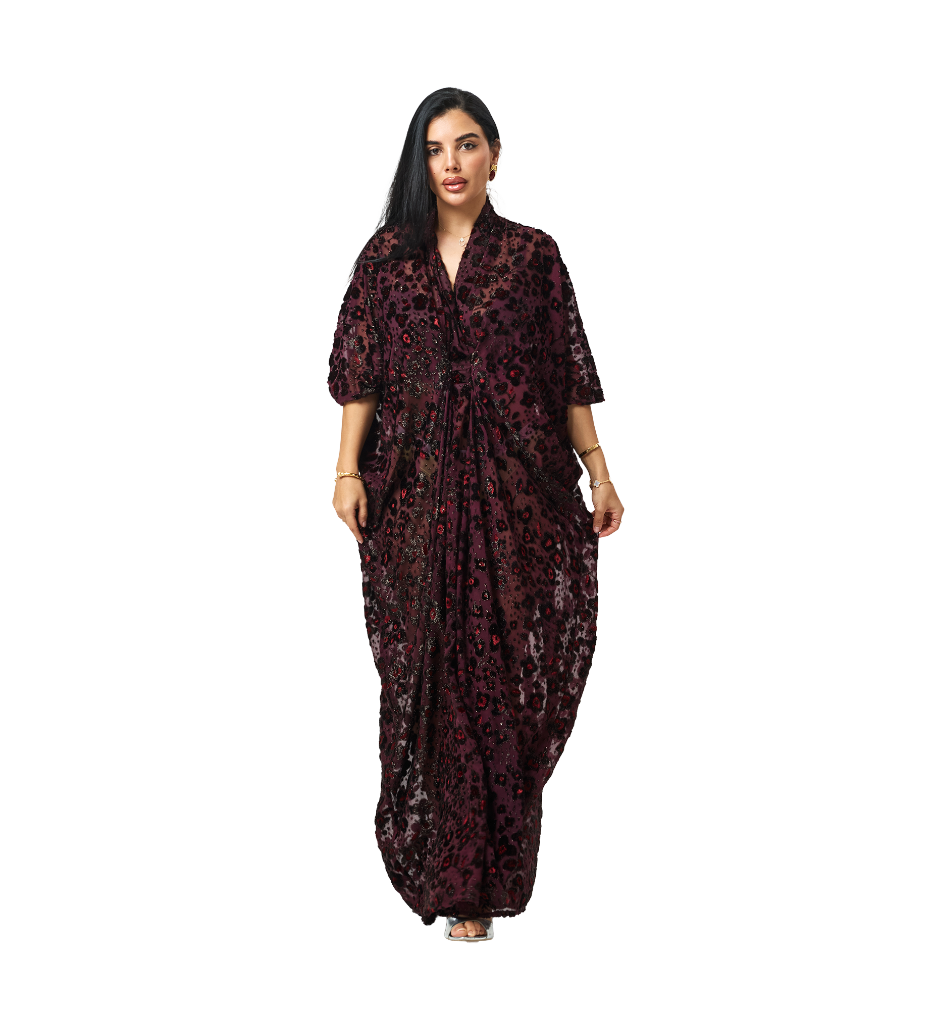 Layal kaftan Maroon