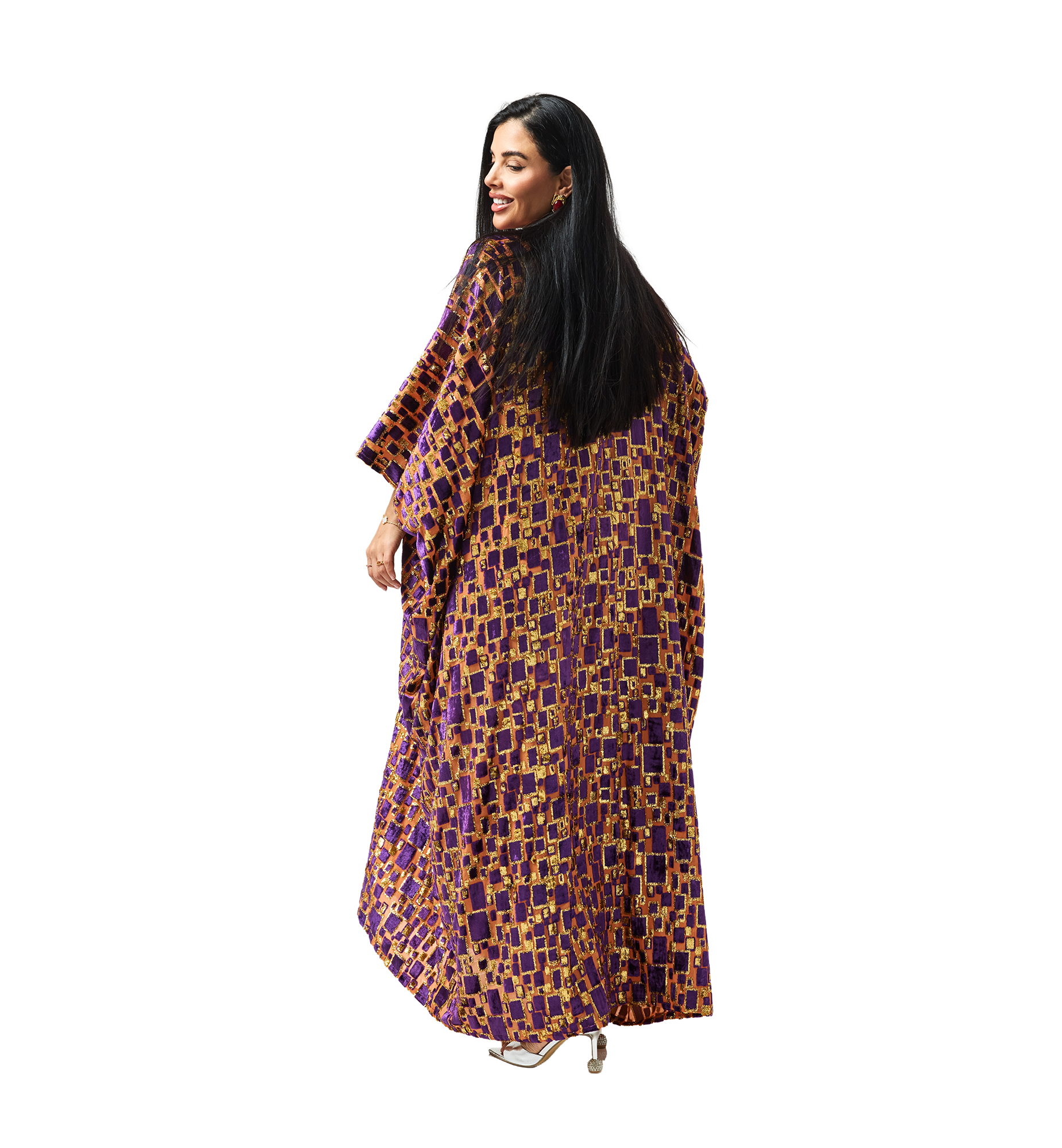 Layal kaftan Purple Orange