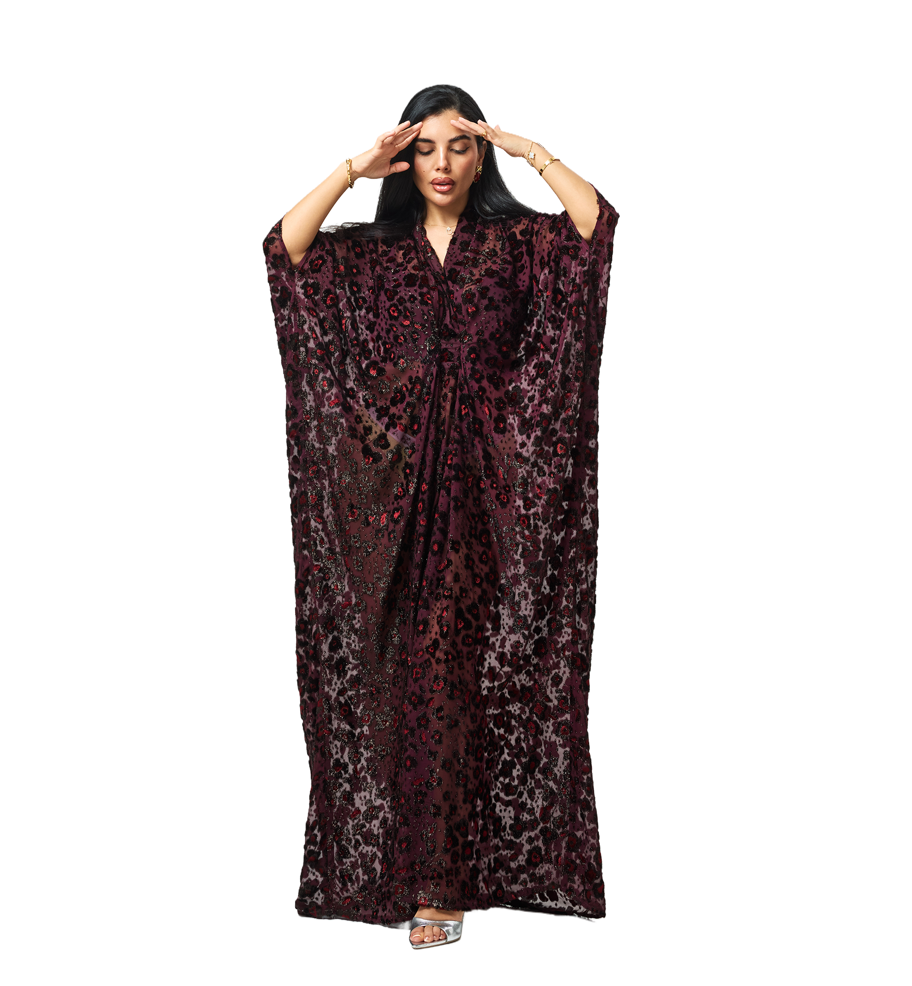 Layal kaftan Maroon