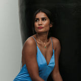 Azura Blue Open Back Dress
