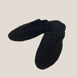Handwoven Suede Black Woven Slipper