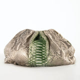 Silver Grey Green Pouch