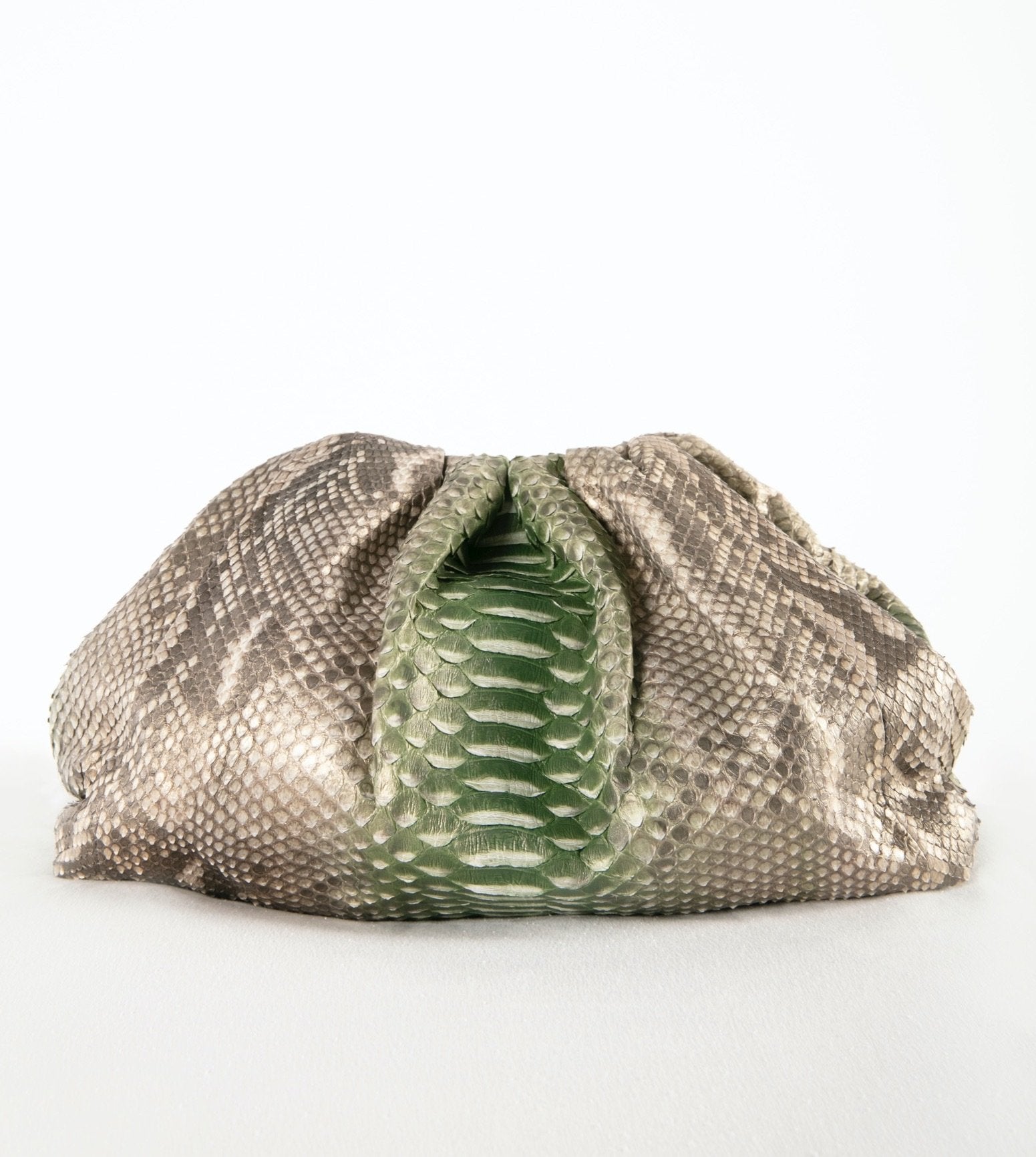 Silver Grey Green Pouch