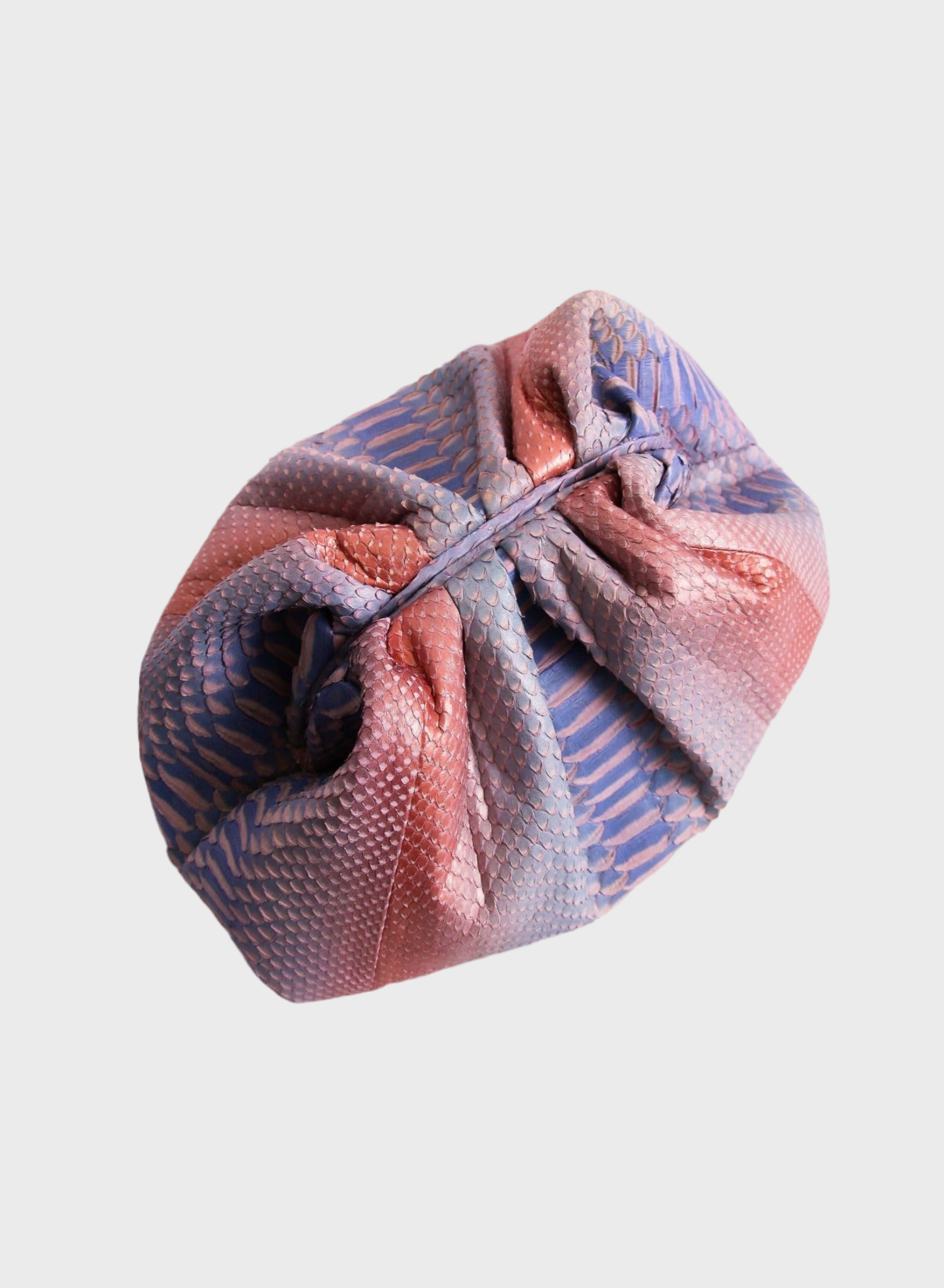 Blue Bronze Metallic Pouch