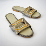 Cleo Natural Gold Slide Sandals