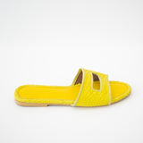 Cleo Yellow Slide Sandals