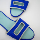 Cleo Royal Blue Slide Sandals
