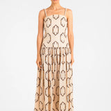 Aurora Maxi Dress Broderie in Linen