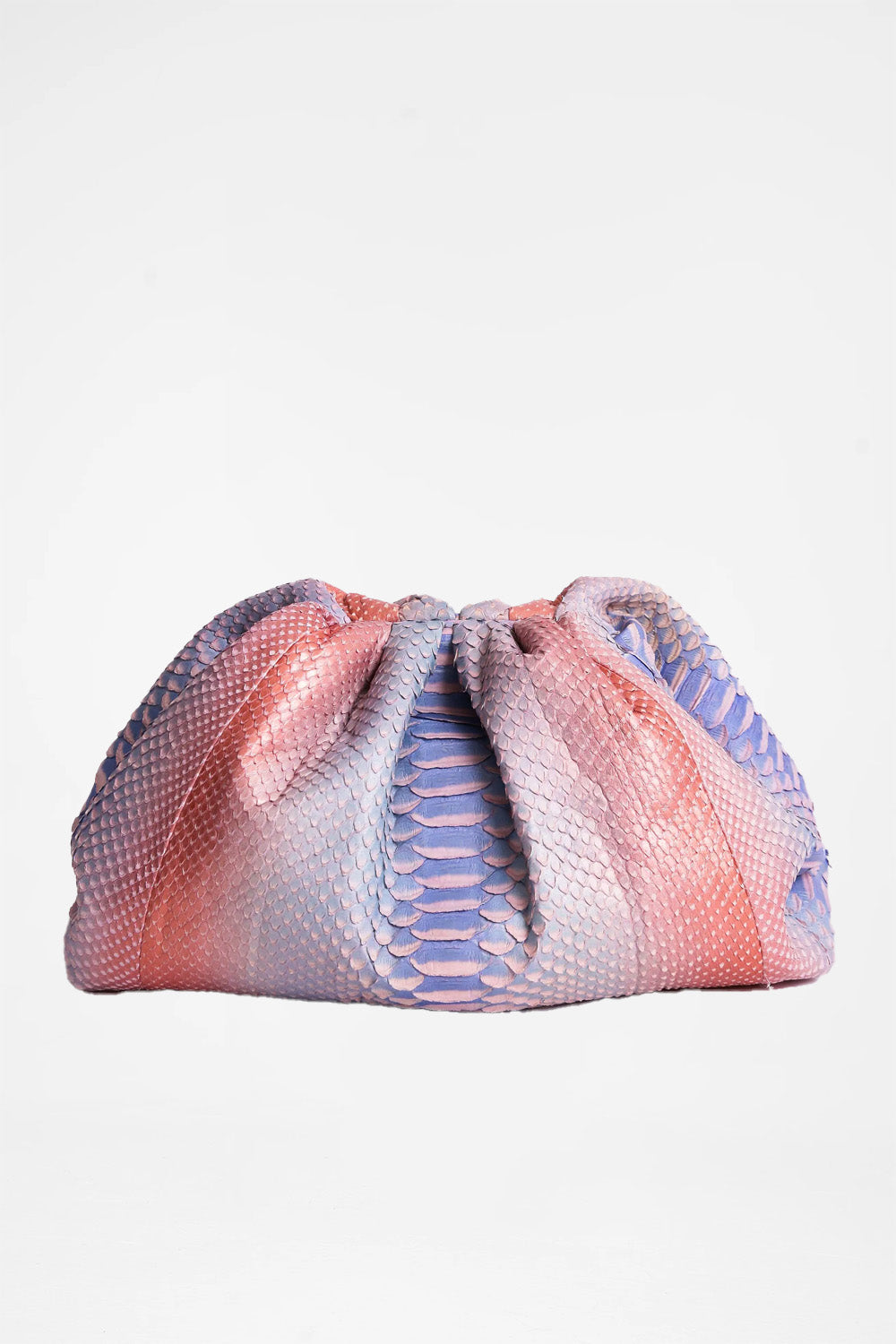 Blue Bronze Metallic Pouch