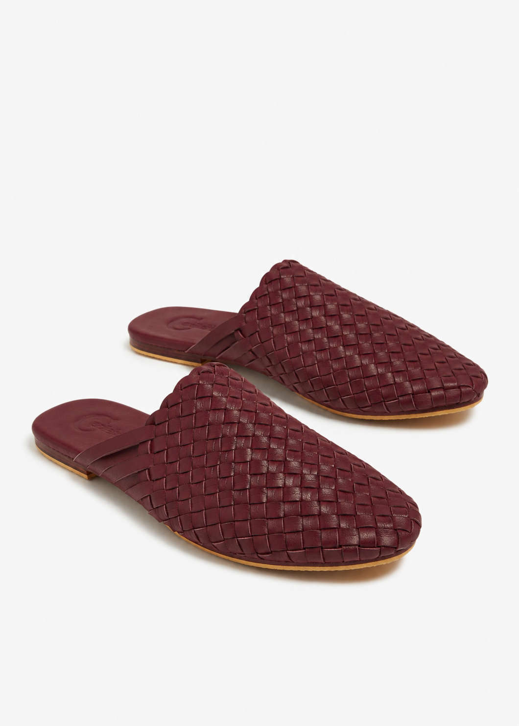 Men’s Handwoven Slippers - Maroon