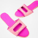 Cleo Pink Slide Sandals
