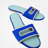 Cleo Royal Blue Slide Sandals