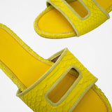 Cleo Yellow Slide Sandals