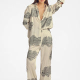 Coral Pyjama Silk Set