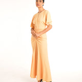 Ocie Draped Yellow Maxi Dress