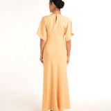 Ocie Draped Yellow Maxi Dress