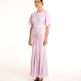 Ocie Draped Lavander Maxi Dress