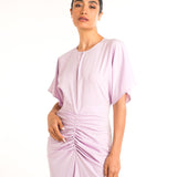 Ocie Draped Lavander Maxi Dress