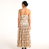 Aurora Maxi Dress Broderie in Linen