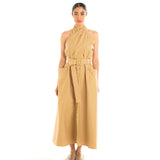 Evelle Open-Back Midi Dress