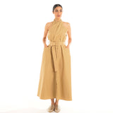 Evelle Open-Back Midi Dress