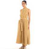 Evelle Open-Back Midi Dress