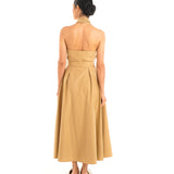 Evelle Open-Back Midi Dress