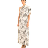 Savana One Shoulder Dress in Linen