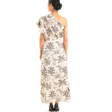 Savana One Shoulder Dress in Linen