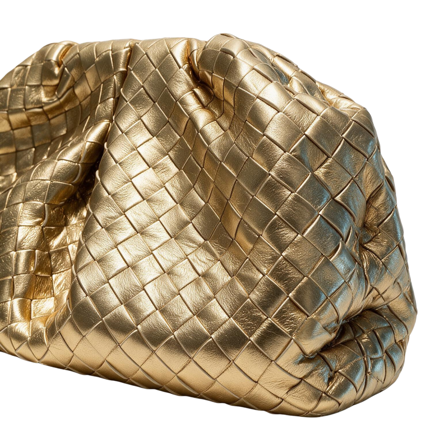 Gold Hand Woven Pouch