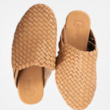 Nude Handwoven Lambskin Slippers