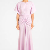 Ocie Draped Lavander Maxi Dress