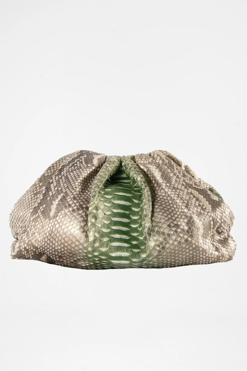 Silver Grey Green Pouch