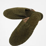 Woven Slipper (Men) - Suede Dark Green