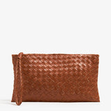 Men’s Handwoven Lambskin Clutch bag - Camel