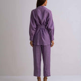 Safari Purple Linen Set