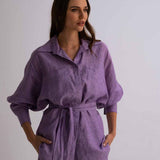 Safari Purple Linen Set