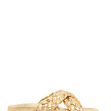 Carvil Gold metallic handwoven slipper