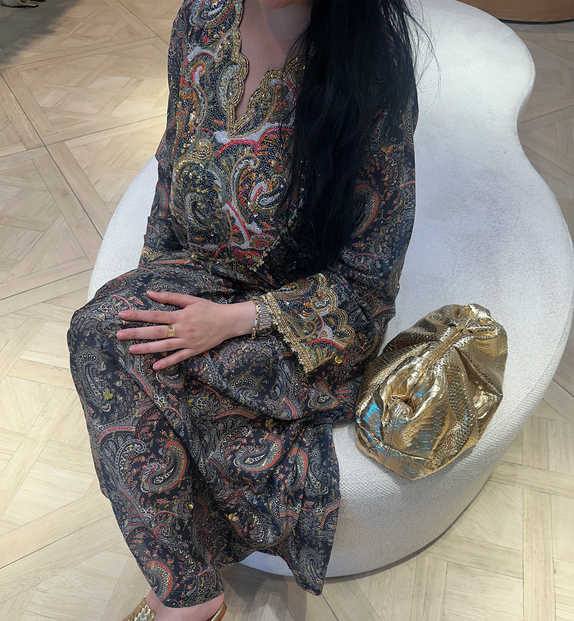 Paisley Makhaweer in Muga Silk