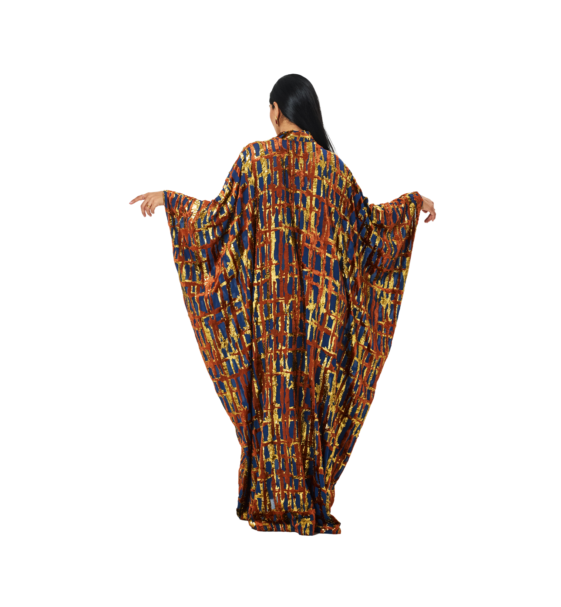 Layal kaftan Blue orange