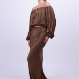 Rossa Washed Silk Set (MOCCA BROWN)