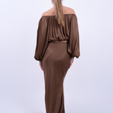 Rossa Washed Silk Set (MOCCA BROWN)
