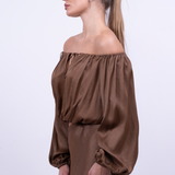 Rossa Washed Silk Set (MOCCA BROWN)