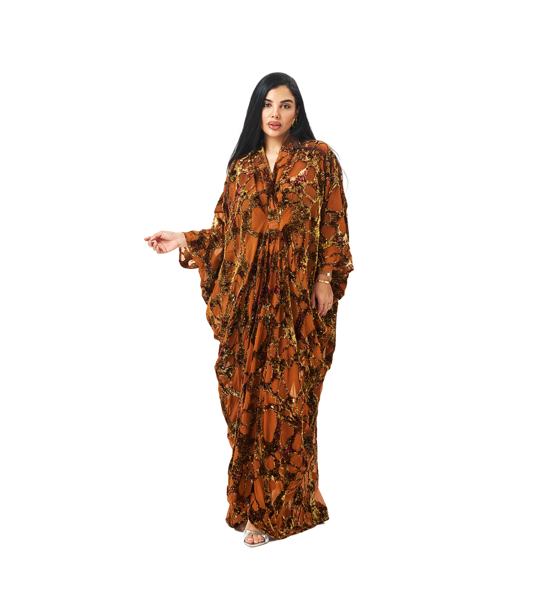 Layal kaftan Orange Gold