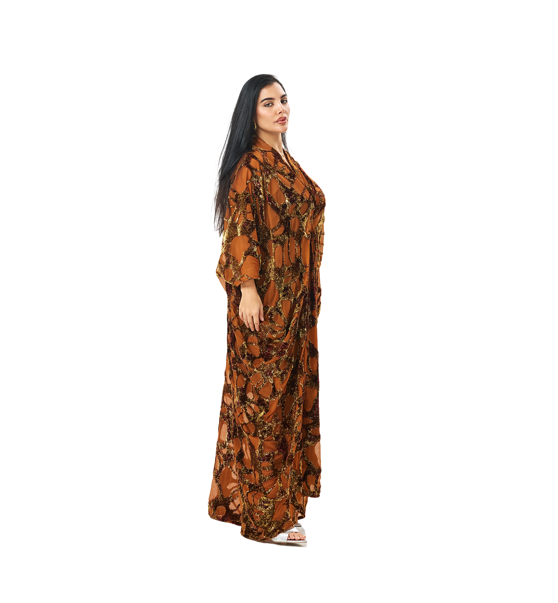 Layal kaftan Orange Gold