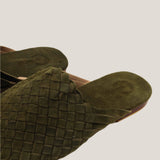 Woven Slipper (Men) - Suede Dark Green