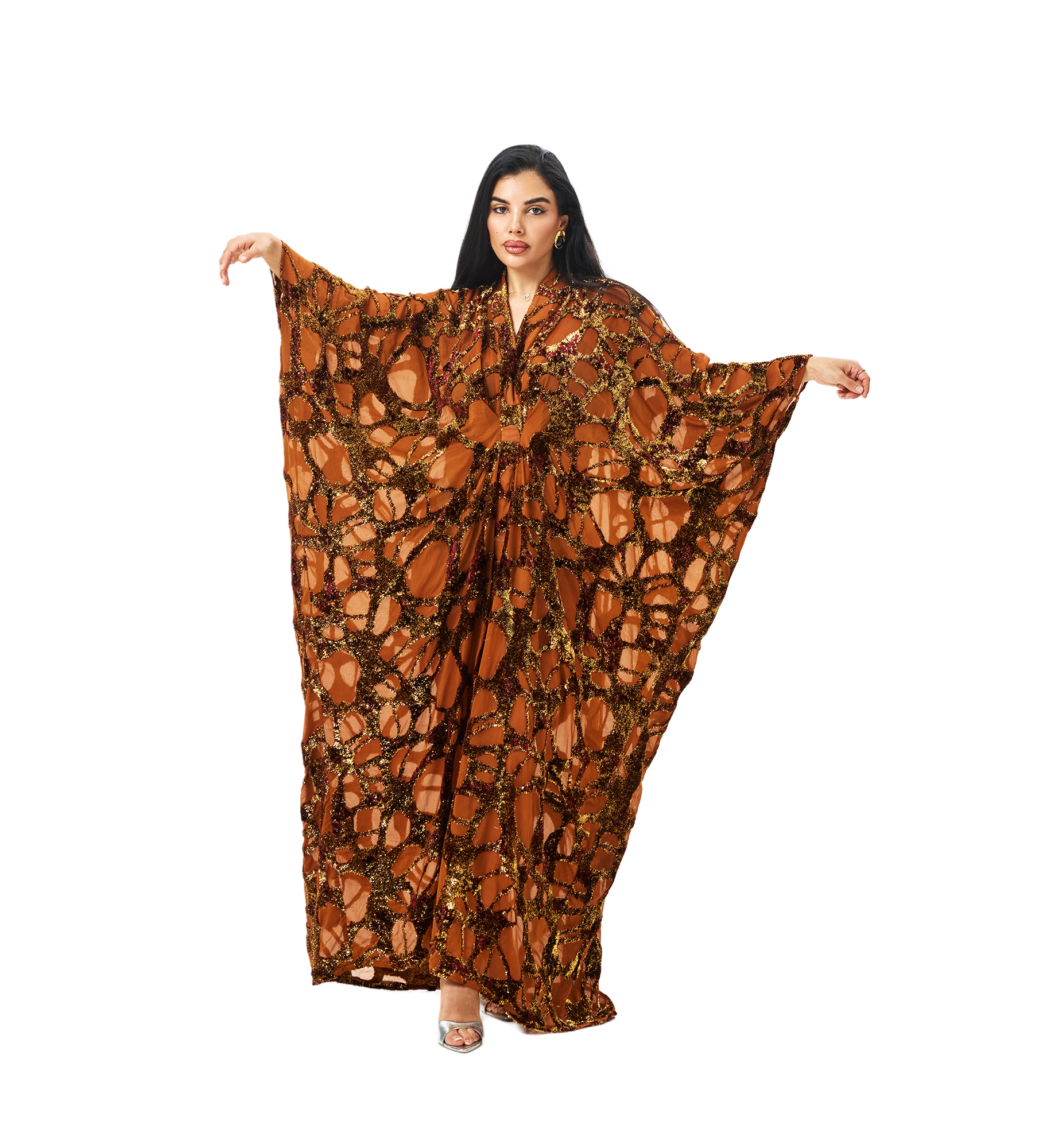 Layal kaftan Orange Gold