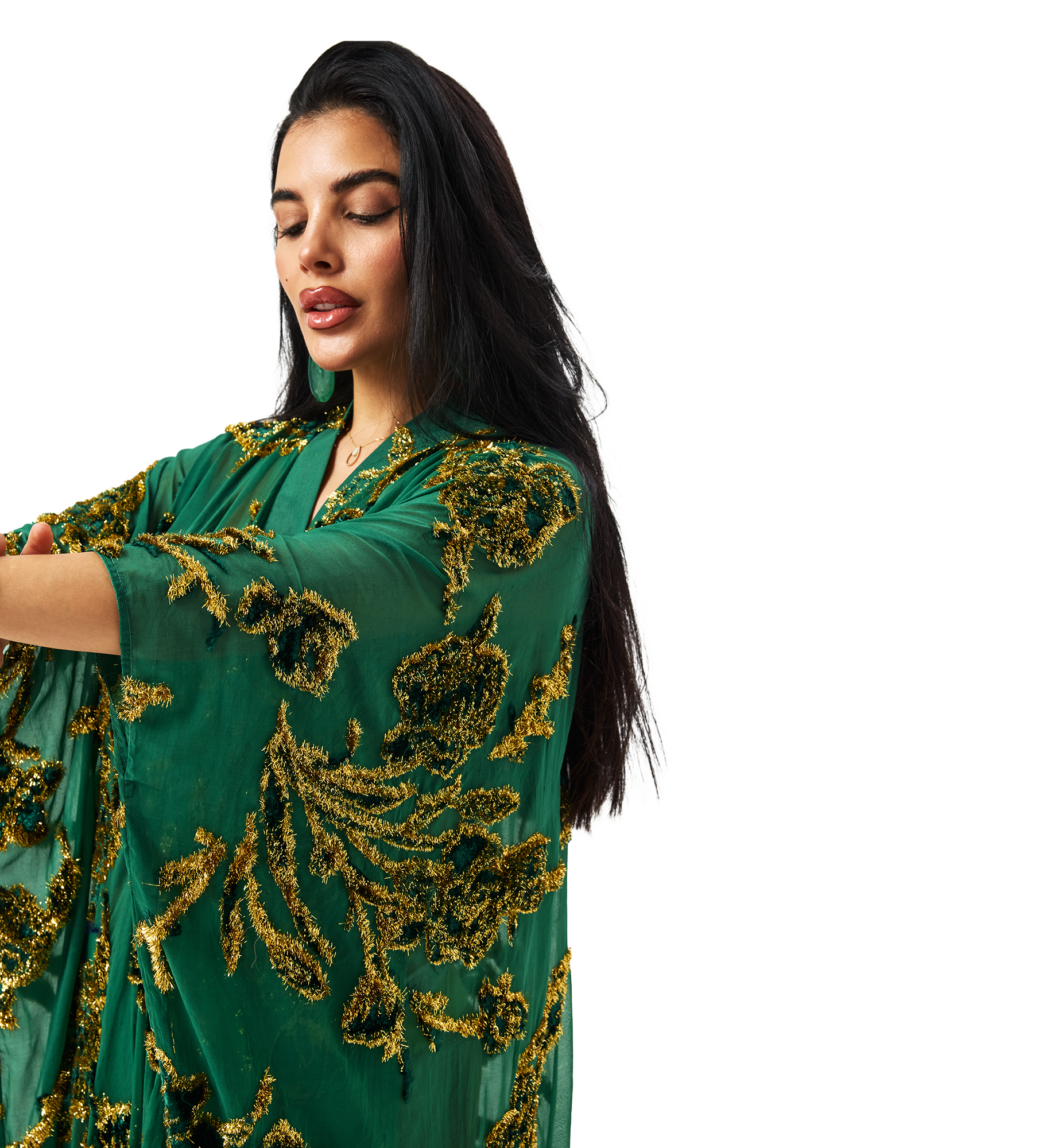 Layal kaftan Green Gold