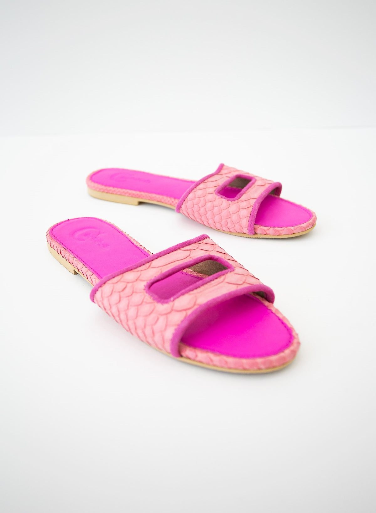 Cleo Pink Slide Sandals