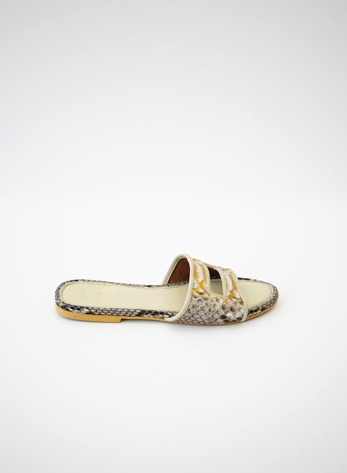 Cleo Natural Gold Slide Sandals